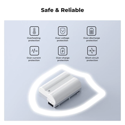 K&F Concept EN-EL15C akkumulátor 2600mAh, USB-C csatlakozóval