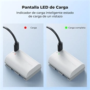 K&F Concept LP-E6NH akkumulátor, 2db, 2250mAh, USB-C csatlakozóval