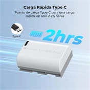 K&F Concept LP-E6NH akkumulátor, 2db, 2250mAh, USB-C csatlakozóval