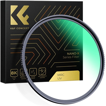 K&F Concept NANO-X series, B270, HD, MCUV szűrő, vízlepergető, karcálló, 58mm