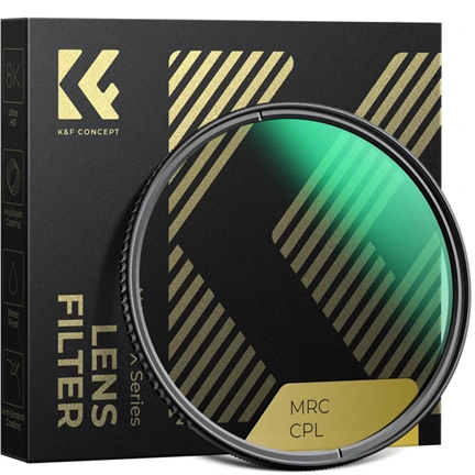 K&F Concept NANO-X series, XC15, B270, HD, CPL szűrő, vízlepergető, karcálló, zöld bevonat, 82mm