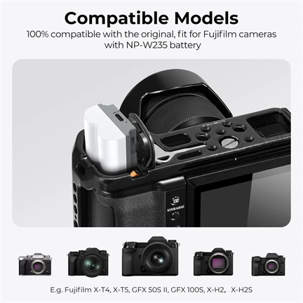 K&F Concept NP-W235 akkumulátor, 2db, 2400mAh, USB-C csatlakozóval