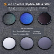K&F Concept Professzionális szűrő szett + szűrőtartó tok (UV+CPL+ND4) 67mm