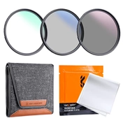 K&F Concept Professzionális szűrő szett + szűrőtartó tok (UV+CPL+ND4) 82mm