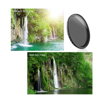 K&F Concept Slim vario ND 2-400 változtatható szürkeszűrő, 55 mm