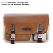 K&F Concept Sling Bag 10L Urban Wander 11, Grawel white, bőrhatású felület, tört fehér, barna