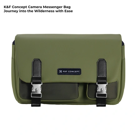 K&F Concept Sling Bag 10L Urban Wander 11, Green, bőrhatású felület, zöld