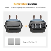 K&F Concept Urban Wander 10L, fotós oldaltáska, szürke barna