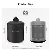 K&F Concept objektív védő tok, S méret, 7x11cm, vállpánt, csepp és porálló zipzár, ráadás pumpa