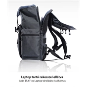 K&F Concept professzionális kamera hátizsák, laptop zsebbel, szürke