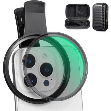 K&F Concept unverzális csipeszes szűrőtartó mobiltelefonokhoz, 67mm