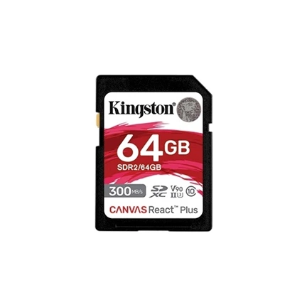 KINGSTON Canvas React Plus SDXC CL10 UHS-II U3 V90 64GB