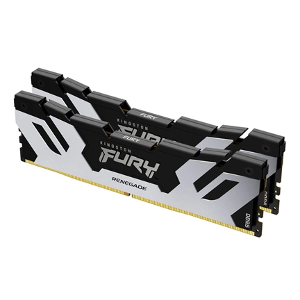 KINGSTON FURY Renegade Memória DDR5 96GB 6000MT/s CL32 DIMM (Kit of 2) Silver XMP KINGSTON FURY Renegade Memória DDR5 96GB 6000MT/s CL32 DIMM (Kit of 2) Silver XMP