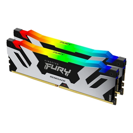 KINGSTON FURY Renegade RGB Memória DDR5 64GB 6400MT/s CL32 DIMM (Kit of 2) XMP KINGSTON FURY Renegade RGB Memória DDR5 64GB 6400MT/s CL32 DIMM (Kit of 2) XMP