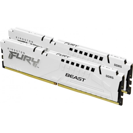 KINGSTON Fury Beast DDR5 5200MHz CL40 64GB Kit2 Intel XMP White