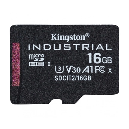 KINGSTON Industrial microSDHC CL10 UHS-I U3 V30 A1 16GB