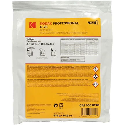 KODAK PROFESSIONAL D-76 FILM DEVELOPER POWDER TO MAKE 3.8L