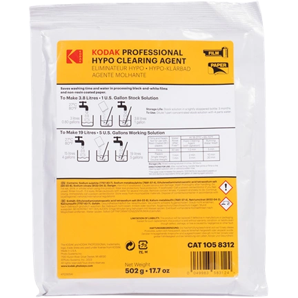 KODAK PROFESSIONAL HYPO CLEARING AGENT POWDER TO MAKE 19L