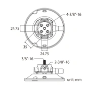 KUPO 4,5"-os tapadókorong 3/8"-16-os menettel és 5/8" hosszúsággal