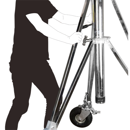 KUPO 756M JUMBO STAND WITH BRAKED WHEELS