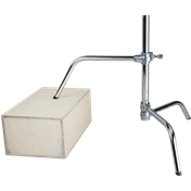 KUPO CL-40M 40" MASTER C-STAND WITH SLIDING LEG & QUICK-RELEASE SYSTEM - SILVER