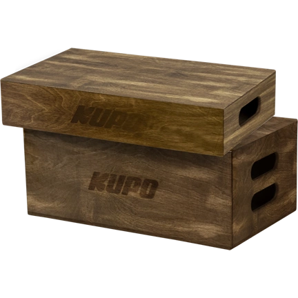 KUPO KAB-048BST APPLE BOX SET BROWN STAINED HALF & FULL APPLE BOX SET