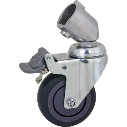 KUPO KC-080R 75MM CASTER WITH BRAKE 22MM ROUND ADAPTER SET OF THREE