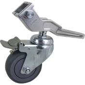 KUPO KC-100G 100MM CASTER WITH BRAKE 30MM SQUARE ADAPTER SET OF THREE