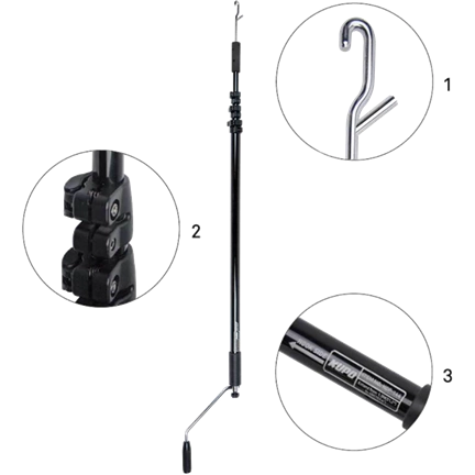 KUPO KCP-206 TELESCOPIC OPERATING POLE ( 1.9~6.4M)