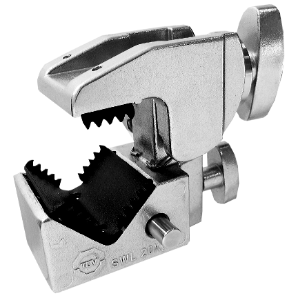 KUPO KCP-701 CONVI CLAMP W/TEETH - SILVER