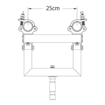 KUPO KCP-835D SWIVEL TRUSS ADAPTER W/ 2 INCH COUPLERS & JUNIOR PIN