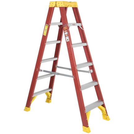KUPO KFL-T6 FIBERGLASS LADDER DOUBLE SIDED  (180CM)