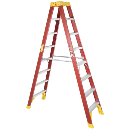 KUPO KFL-T8 FIBERGLASS LADDER DOUBLE SIDED  (240CM)