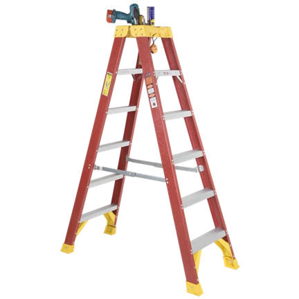 KUPO KFL-T8 FIBERGLASS LADDER DOUBLE SIDED  (240CM)