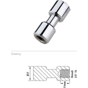 KUPO KS-013FS 17MM SPIGOT, CHROME-PLATED 3/8" FEMALE THREADED