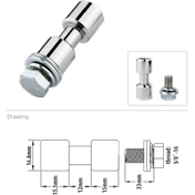 KUPO KS-013F 17MM SPIGOT, CHROME-PLATED 3/8" FEMALE THREADED