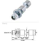 KUPO KS-013 DIA. 17M SPIGOT W/ WASHER AND LOCK NUT FOR C-05 FAMILY