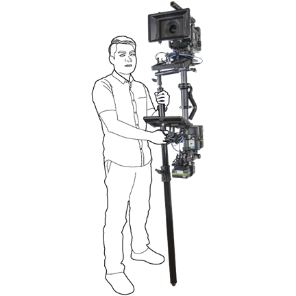 KUPO KS-252 STEADICAM SLED DOCKING HOLDER WITH BABY RECIVER