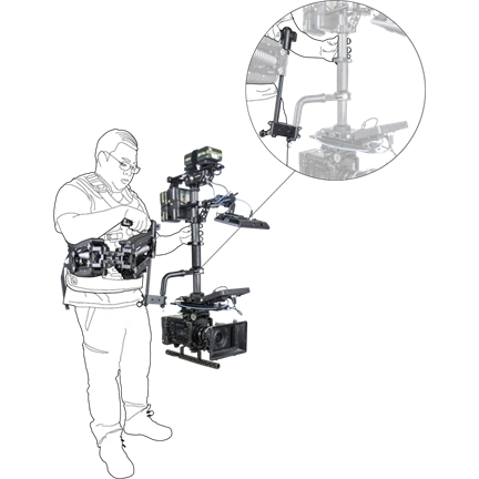 KUPO KS-262 STEADICAM HIGH/LOW MODE BRACKET SET