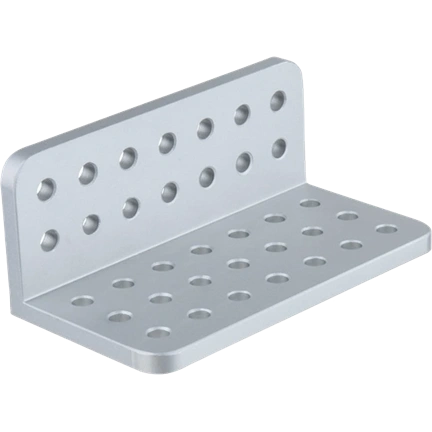 KUPO KS-3139L MIDI L-CHEESE-PLATE 3.1"(8CM)X 3.9"(10CM) W/ 3/8" & 1/4" HOLE