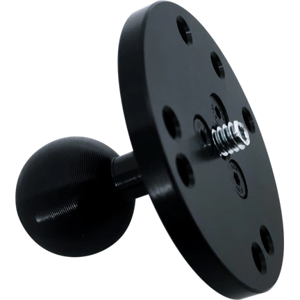 KUPO KS-427 ROUND PLATE BALL HEAD FOR DRILL W/ HOLES  1/4"-20 MALE THREADED