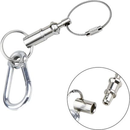 KUPO KS-702 *QUICK RELEASE SAFETYPIN WITH KEY CHAIN & SPRING HOOK