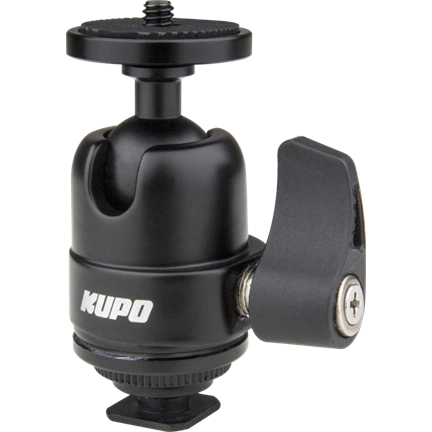 KUPO KS-CB07 MIDI BALL HEAD WITH HOT SHOE MOUNT