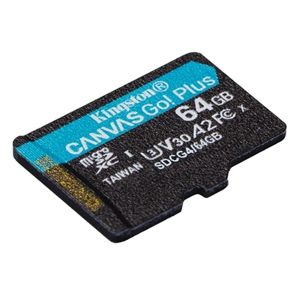 Kingston Canvas Go! Plus (Gen4) memóriakártya microSDXC U3 V30 A2 200MB/s 64GB