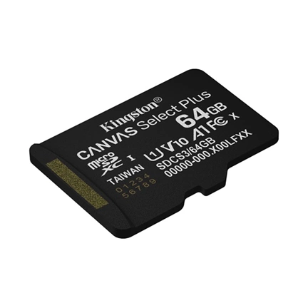 Kingston Canvas Select Plus (Gen3) memóriakártya microSDXC U1 V10 A1 100MB/s 64GB