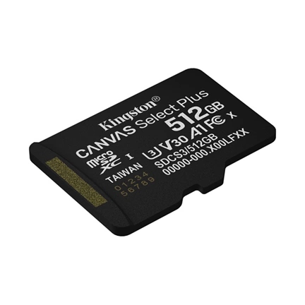 Kingston Canvas Select Plus (Gen3) memóriakártya microSDXC U3 V30 A1 150MB/s 512GB