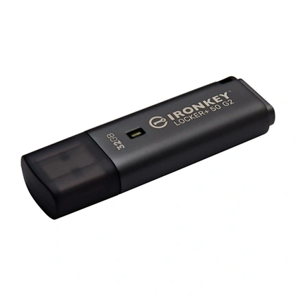 Kingston IronKey Locker+ 50 G2 pendrive - FIPS 197, AES 256 bit, USB 3.2 Gen 1 Type-A, 145/115MB/s, 32GB
