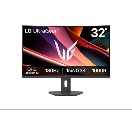 LG 32G600A-B UltraGear gaming monitor 32", QHD, VA, ívelt 1000R, 180Hz, 1ms GtG, FreeSync, G-Sync