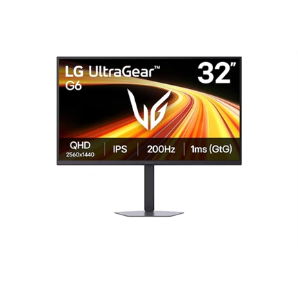 LG 32G620B-B UltraGear G6 gaming monitor 32", QHD, IPS, 200Hz, 1ms GtG, FreeSync, G-Sync