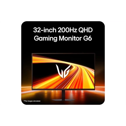 LG 32G620B-B UltraGear G6 gaming monitor 32", QHD, IPS, 200Hz, 1ms GtG, FreeSync, G-Sync
